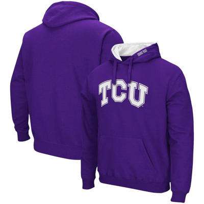 Colosseum Men's Purple Tcu Horned Frogs Arch Logo 3.0 Pullover Hoodie