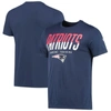 New Era Navy New England Patriots Combine Authentic Big Stage T-shirt In Navy