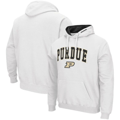 Colosseum White Purdue Boilermakers Arch & Logo 3.0 Pullover Hoodie
