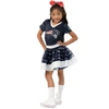 JERRY LEIGH GIRLS YOUTH NAVY NEW ENGLAND PATRIOTS TUTU TAILGATE GAME DAY V-NECK COSTUME