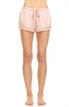 Flora Nikrooz Victoria Satin Lounge Shorts In Blush