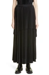 Fabiana Filippi Pleated Asymmetric Hem Skirt In Black