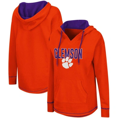 Colosseum Women's Orange Miami Hurricanes Tunic Pullover Hoodie