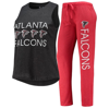 Concepts Sport Women's  Red, Black Atlanta Falcons Muscle Tank Top And Pants Sleep Set In Red