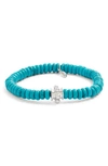 Anzie Bohème Turquoise Beaded Stretch Bracelet In Green