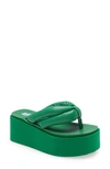 Steve Madden Women's Billion Platform Wedge Sandals In Green
