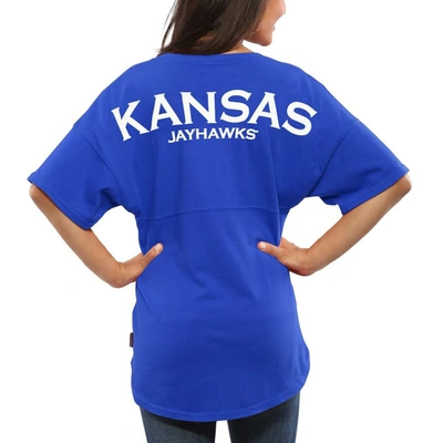 Spirit Jersey Royal Kansas Jayhawks  Oversized T-shirt