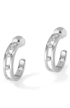 Messika Creoles Move Huggie Hoop Earrings In White Gold