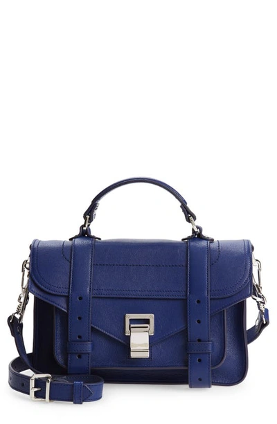 Proenza Schouler Tiny Ps1 Lambskin Leather Satchel In Blue