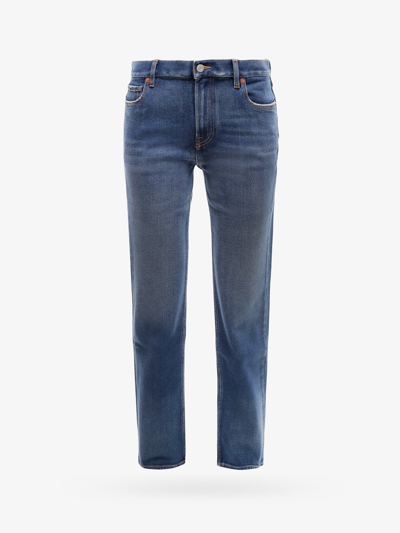 Valentino Straight Cotton Blend Denim Jeans