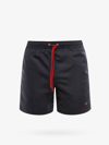 Paul & Shark Logo-patch Drawstring Swim Shorts In Blue