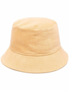 Isabel Marant Loiena Logo Denim Bucket Hat In Yellow