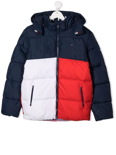 Tommy Hilfiger Junior Kids' Logo Padded Jacket In Red