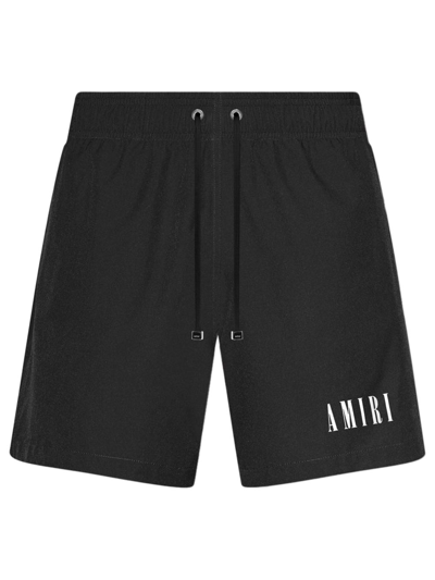 Amiri 黑色 Core 徽标泳裤 In Black