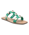 Marc Fisher Women's Bonis Studded Slide Sandals Women's Shoes In Sweet Green