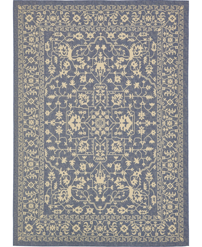 Bayshore Home Closeout!  Outdoor Pashio Pas6 8' X 11' 4" Area Rug In Navy Blue