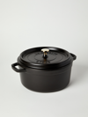 Staub 4-qt Round Cocotte In Black