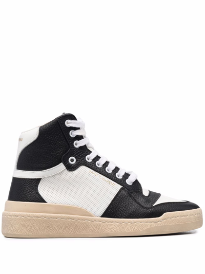 Saint Laurent Sneakers In Blanc Optique Nero B