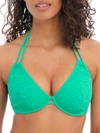 Freya Sundance Halter Bikini Top In Jade