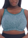 Goddess Mid-impact Wire-free Sports Bra In Teal Heather