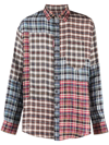 DSQUARED2 PANELLED PLAID SHIRT