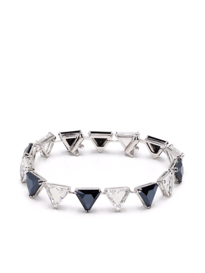 Swarovski Milenia Crystal-embellished Triangle Cut Bracelet In Black