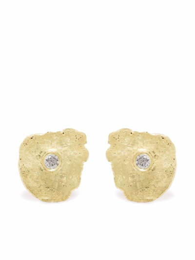 Disa Allsopp 18kt Yellow Gold Diamond Disc Earrings