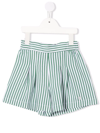 MONNALISA STRIPED FITTED SHORTS