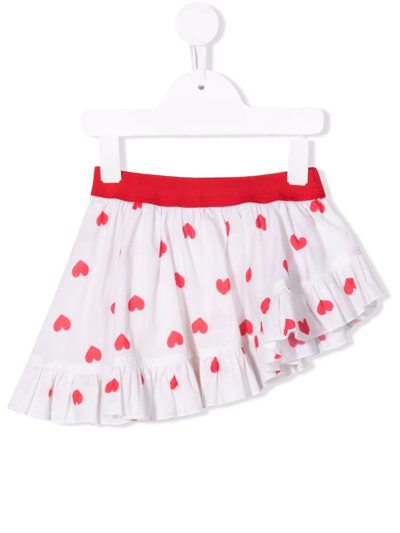 Monnalisa Girls Teen White & Red Cherry Cotton Skirt