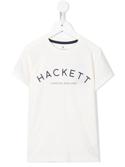 Hackett Kids' Logo-printed T-shirt In White