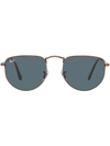 Ray Ban Elon Blue Irregular Unisex Sunglasses Rb3958 9230r5 47 In Blue