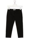 Simonetta Teen Tapered-leg Satin Trousers In Black