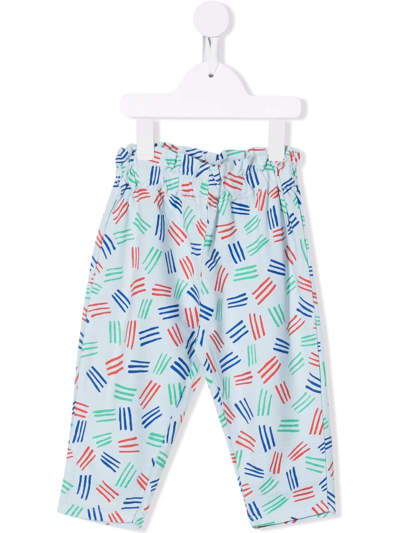 Bobo Choses Babies' Scratch-print Trousers In Blue
