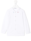 FAMILIAR EMBROIDERED-COLLAR SHIRT