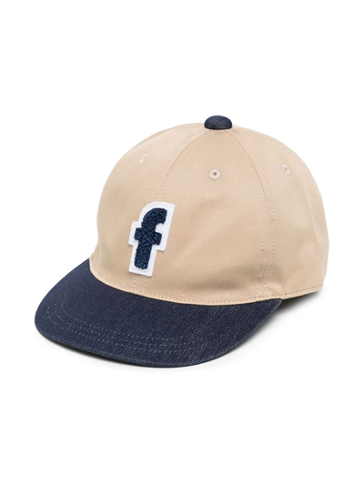Familiar Kids' Embroidered-logo Two-tone Cap In Brown