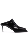 Alyx Black Leather Mules In Black