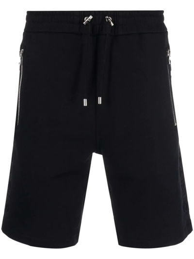 BALMAIN EMBOSSED-LOGO BERMUDA SHORTS