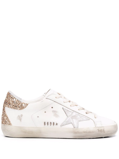 Golden Goose Star-patch Lace-up Sneakers In White