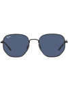 Ray Ban Hexagonal-frame Sunglasses In Blau