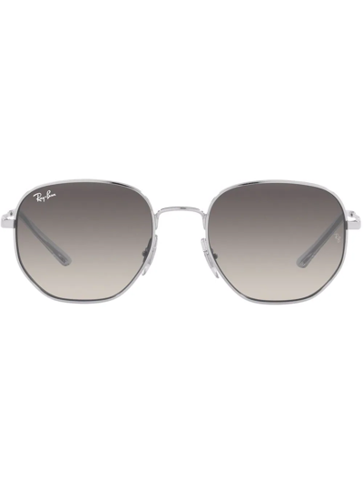 Ray Ban Rb3682 Geometric-frame Metal Sunglasses In Grau