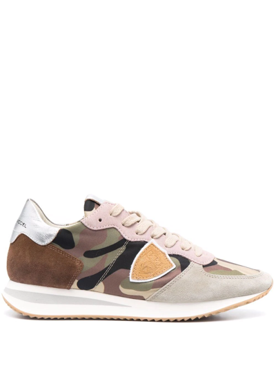 Philippe Model Trpx Camouflage-print Sneakers In Grün
