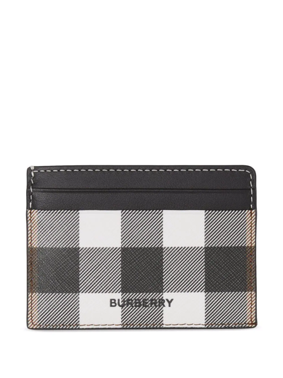 Burberry Check-print Cardholder In Braun