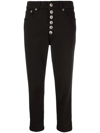 DONDUP KOONS CROPPED BUTTON-FLY TROUSERS