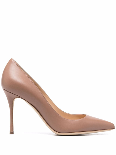 Sergio Rossi Neutral Pointed Pumps In Neutrals