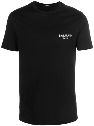 Balmain Black Cotton T-shirt