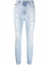 DOLCE & GABBANA GRACE DISTRESSED SKINNY JEANS