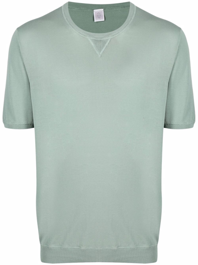 Eleventy Short-sleeved Cotton T-shirt In Grün