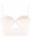 Magda Butrym Crochet Cotton-blend Bralette In Nude