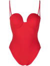 MAGDA BUTRYM ROUNDED-CUP PLUNGE SWIMSUIT