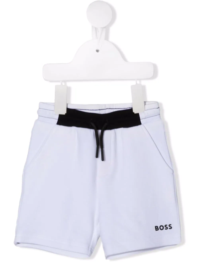 Bosswear Babies' Logo Drawstring Shorts In White